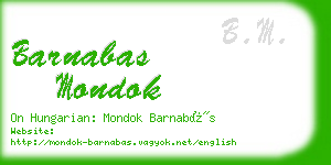 barnabas mondok business card